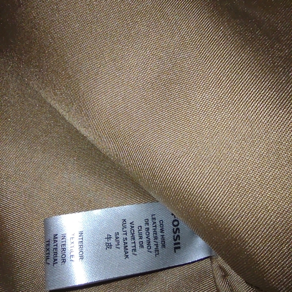 Fossils Sydney Brown Leather Shopper Tote - Picture 12 of 12